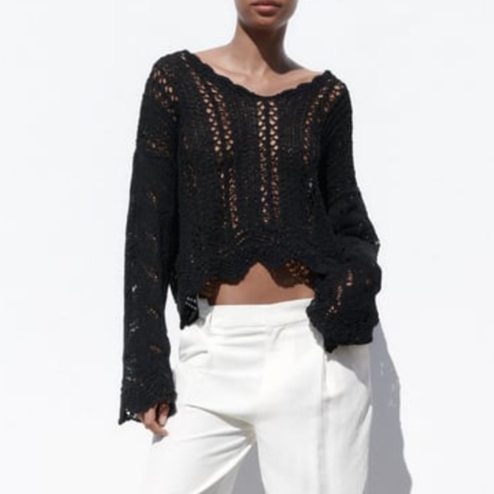 Zara Oversized Open Knit Sweater